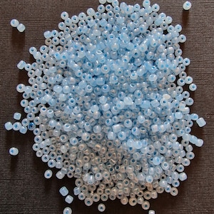 2 mm glass seed beads - LIGHT BLUE