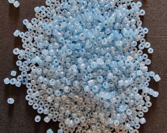 2 mm glass seed beads - LIGHT BLUE