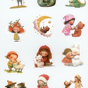 Lot de 17 stickers autocollants Animaux et Personnages de conte de Fées (Lot 2)