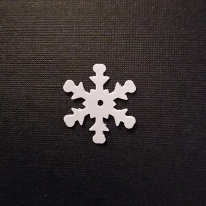 Lot de 20 Paillettes Flocons de Neige blancs