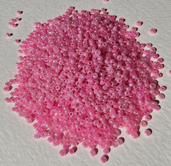 2mm Glass Seed Beads PINK