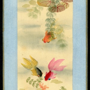 Chinesische Malerei auf Seide auf Karton geklebt - Handgemacht - 20. Jahrhundert - Vogelserie (11A/12)