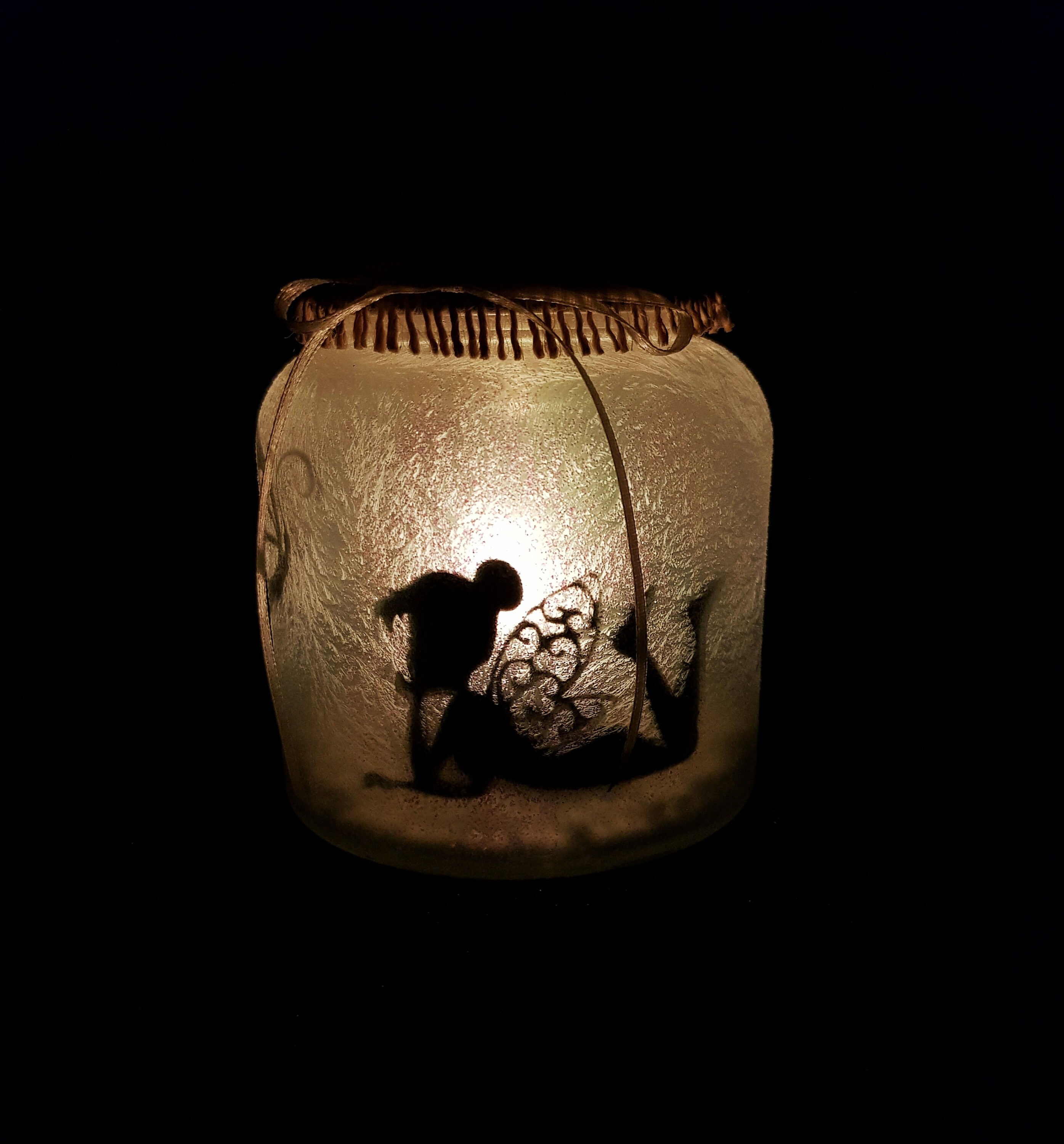 Photophore Petite Fée Clochette et Son Papillon