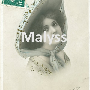 Image de Carte Postale - Fichier à Télécharger - Jeune Femme avec un Chapeau