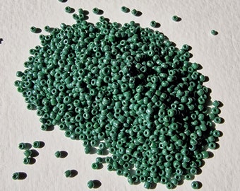 Perles rocailles en verre de 2 mm - VERT