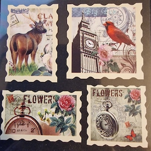 Vintage Vogelstempel Aufkleber Bogen Ihrer Wahl