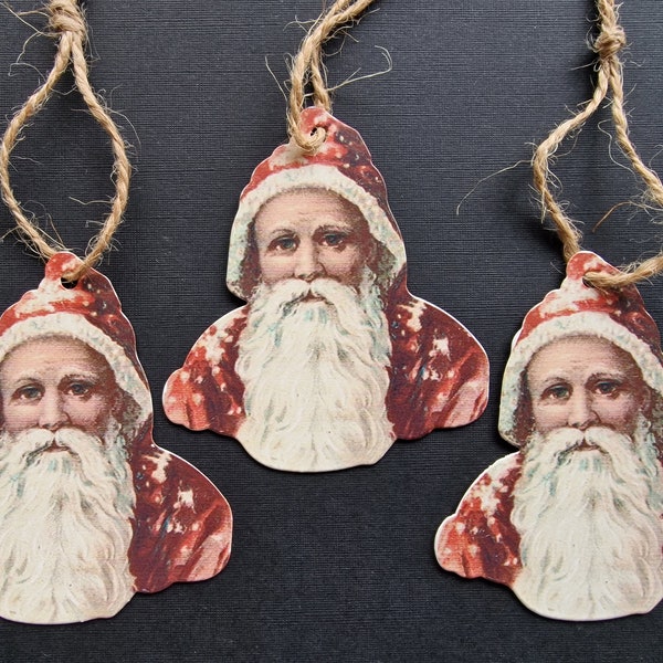 Décoration De Noël Vintage - Lot De Trois Pères Noël En Figurines - Déco Rétro Pour Sapin Ou Intérieur