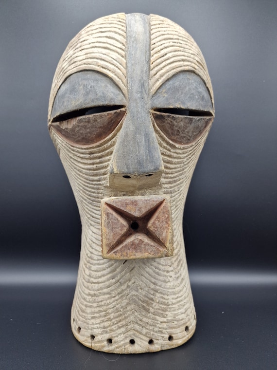 大型アフリカ仮面 - ソンジェ族（コンゴ） - 木製 - 47cm - Etsy 日本
