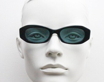 Lunettes De Soleil Vintage Emmanuelle Khanh - Modèle 10640 18 HV, Monture Marron Acétate/serpent, Branches 125mm, Unisexe