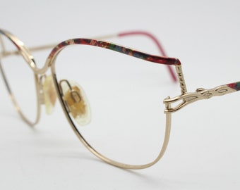Exquisite autumnal metallic cateye optical frames Women/'s prescription eyeglasses 80s vintage cat eye glasses RX spectacles