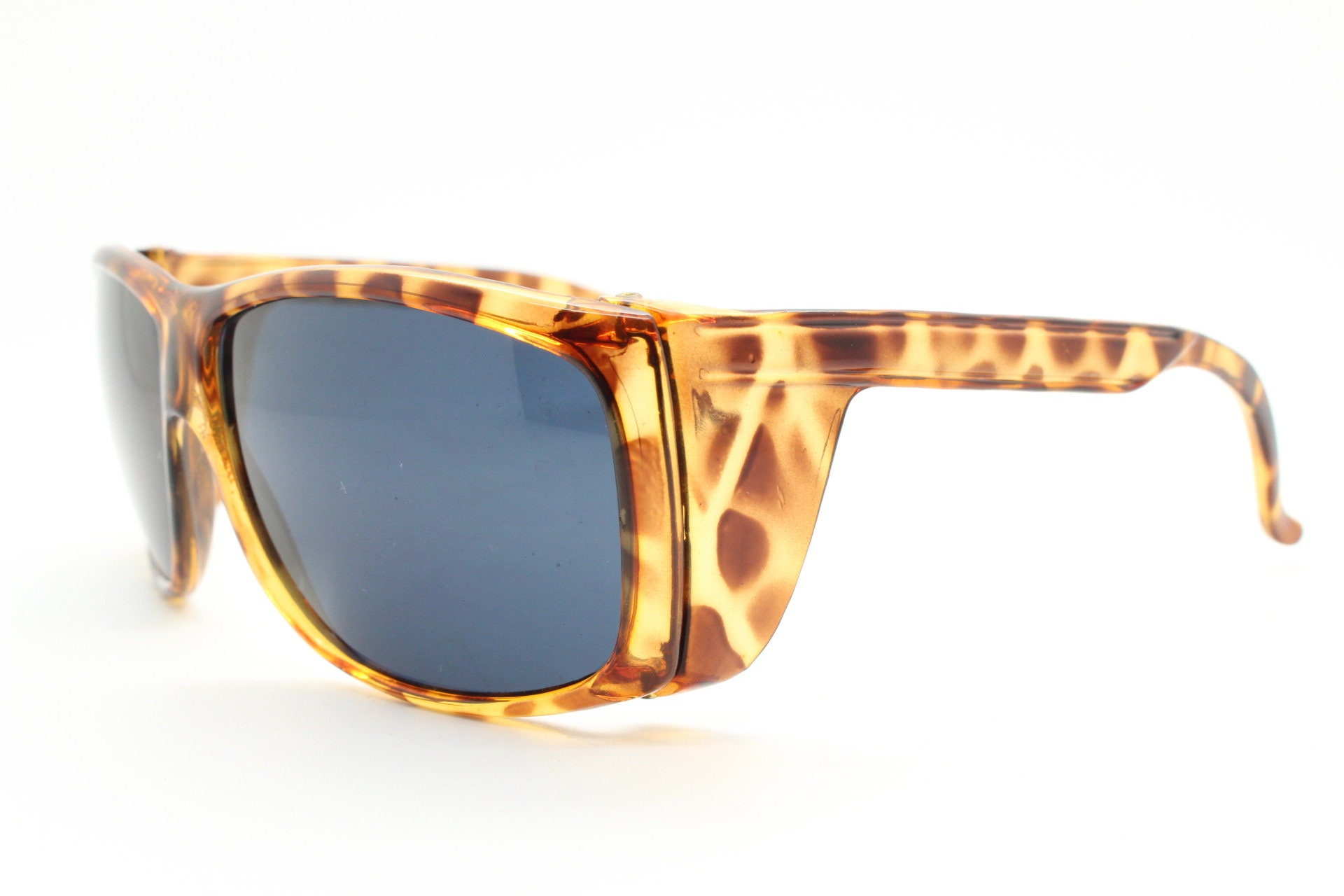 Linda Farrow Luxe Amber Acetate Sunglasses Animal Print Oversized D Frame NEW Linda Farrow The Row Round Amber Frame Sunglasses - MRS Couture main image 2