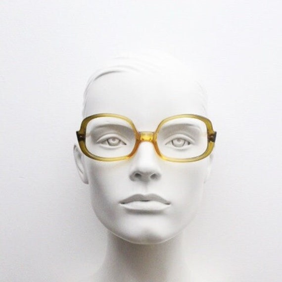 Christian Dior 70s Vintage Thick Framed Square Glasses Model