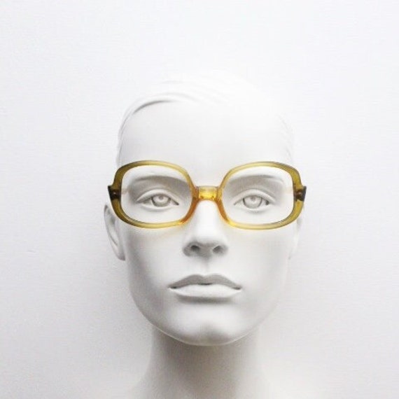 Christian Dior 70s vintage thick framed square gla