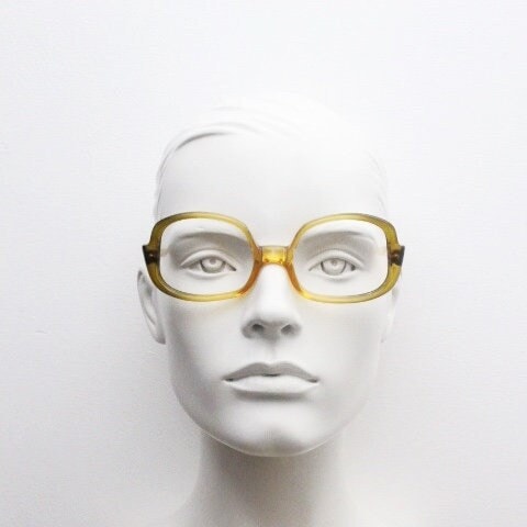 Christian Dior 70s Vintage Thick Framed Square Glasses Model