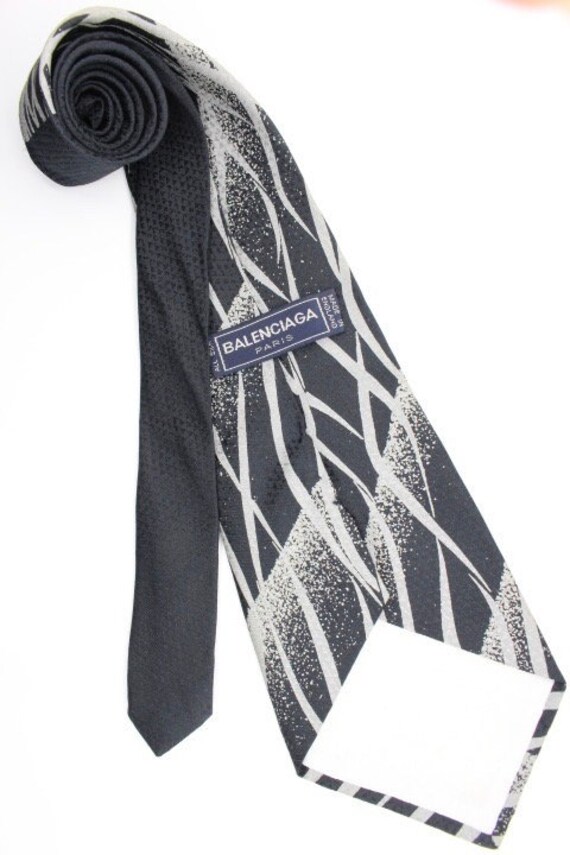 Balenciaga 70s vintage all silk necktie made in E… - image 9