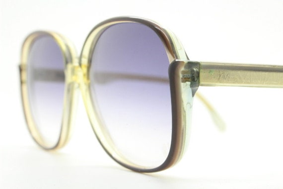 Lunettes De Soleil Vintage Sunsitive Oversize - Monture Transparente, Verres Gris Transitions, Neuves