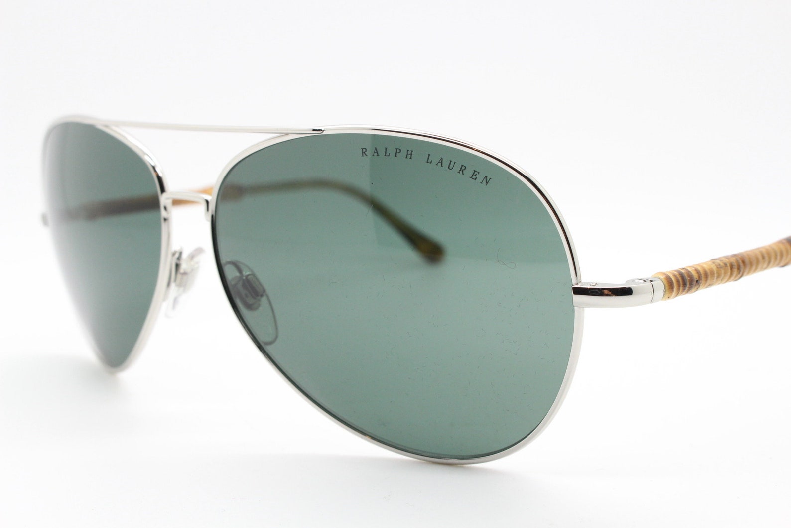 Ralph Lauren Y2K Vintage Aviator Sunglasses Model 7018. Silver Etsy