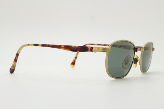Fossil 90s vintage rectangular sunglasses. Gold s… - image 7