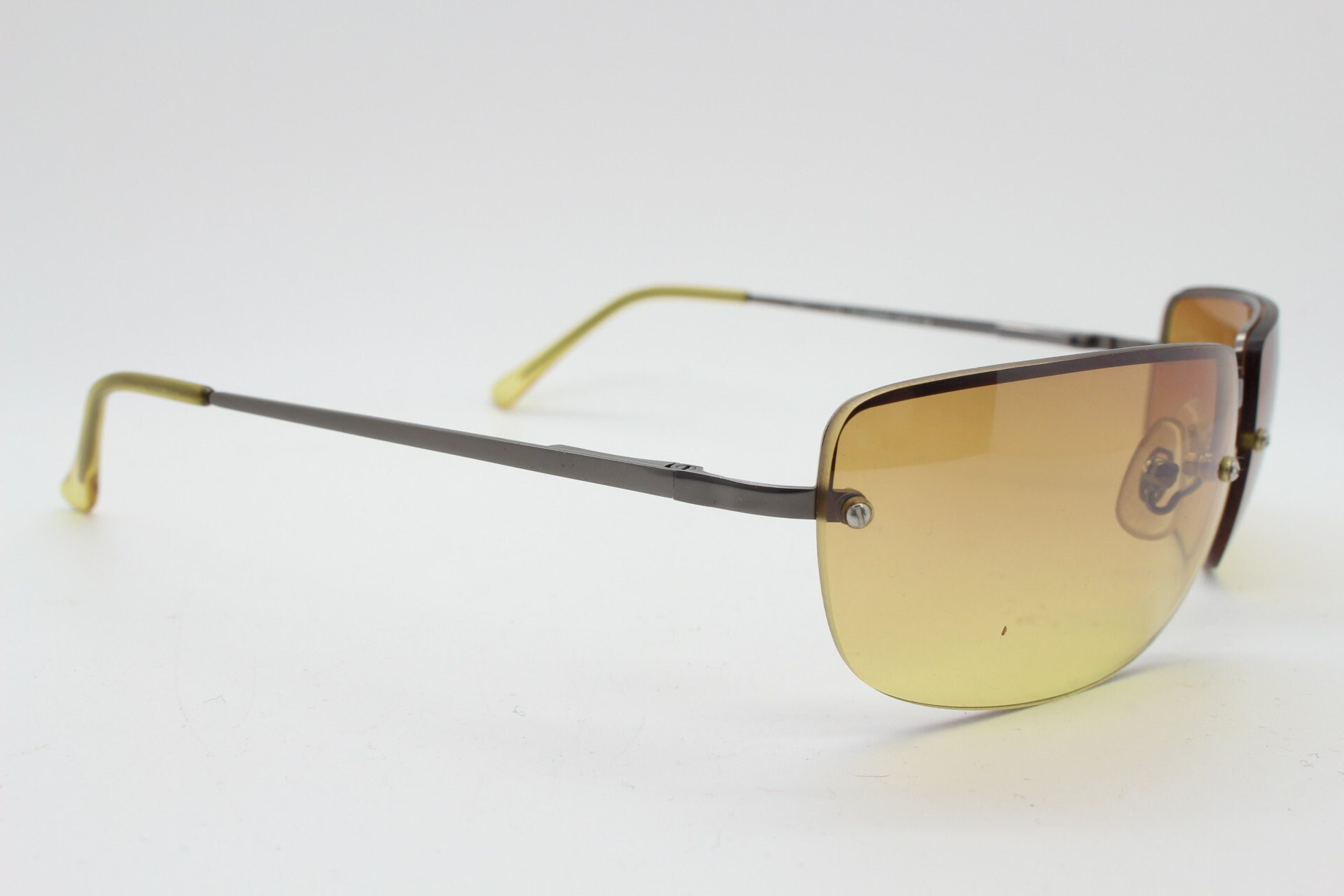 Y2K Vintage sunglasses. Curved vivid orange lenses on a bronze Etsy