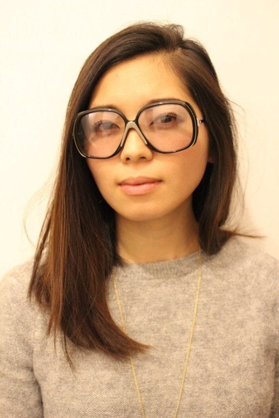Jacques Esterel Paris 60's Vintage Glasses. Oversized Black
