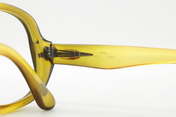 Christian Dior 70s Vintage Thick Framed Square Glasses Model 5174. Transparent Amber Optyl Chunky Optical Frame. Prescription. RX Spectacles Etsy Canada