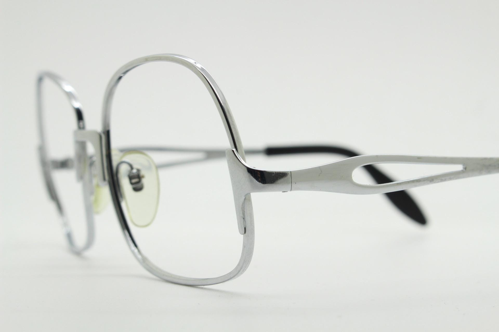 Strahlen 60s Vintage Angular Square Eye Glasses Made in Italy. Refined ...