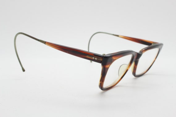 Vintage 40s slim wayfarer design glasses with fle… - image 6