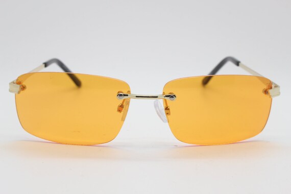 Y2K frameless rectangular sunglasses.  Blazing or… - image 3
