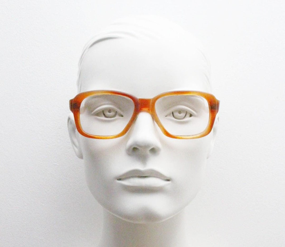 60s Vintage Rectangular Acetate Eye Glasses. Mens Thickened Optical ...