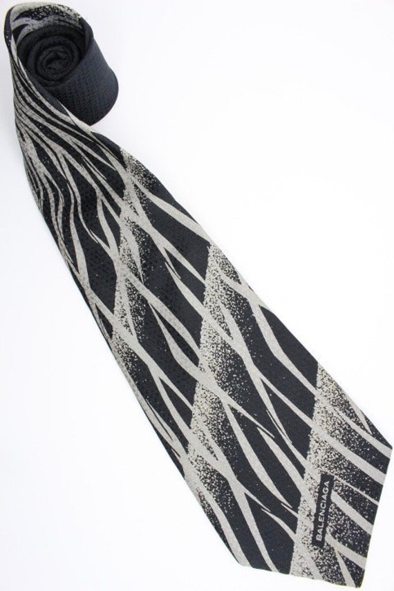 Balenciaga 70s vintage all silk necktie made in E… - image 8
