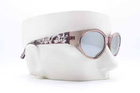 90s vintage wraparound sunglasses. NOS transparen… - image 1