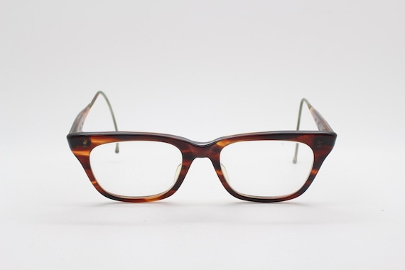 Vintage 40s slim wayfarer design glasses with fle… - image 1