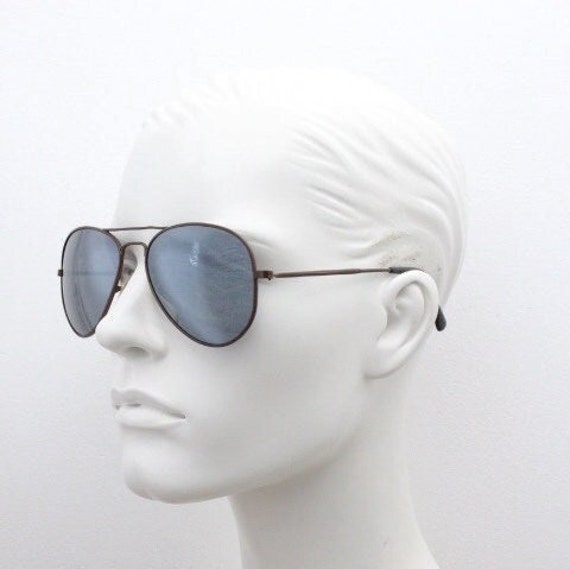 Linda Farrow 70s Vintage Aviator Sunglasses Model 137. Brown Metal 