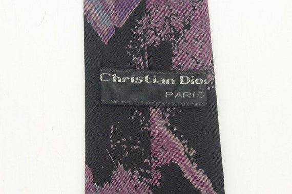 Christian Dior 80s Vintage All Silk Necktie. Abstract  display picture 3