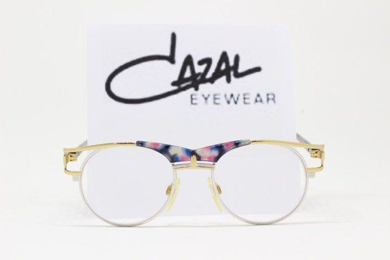 Cazal vintage 90s glasses model 244. Round gold o… - image 2