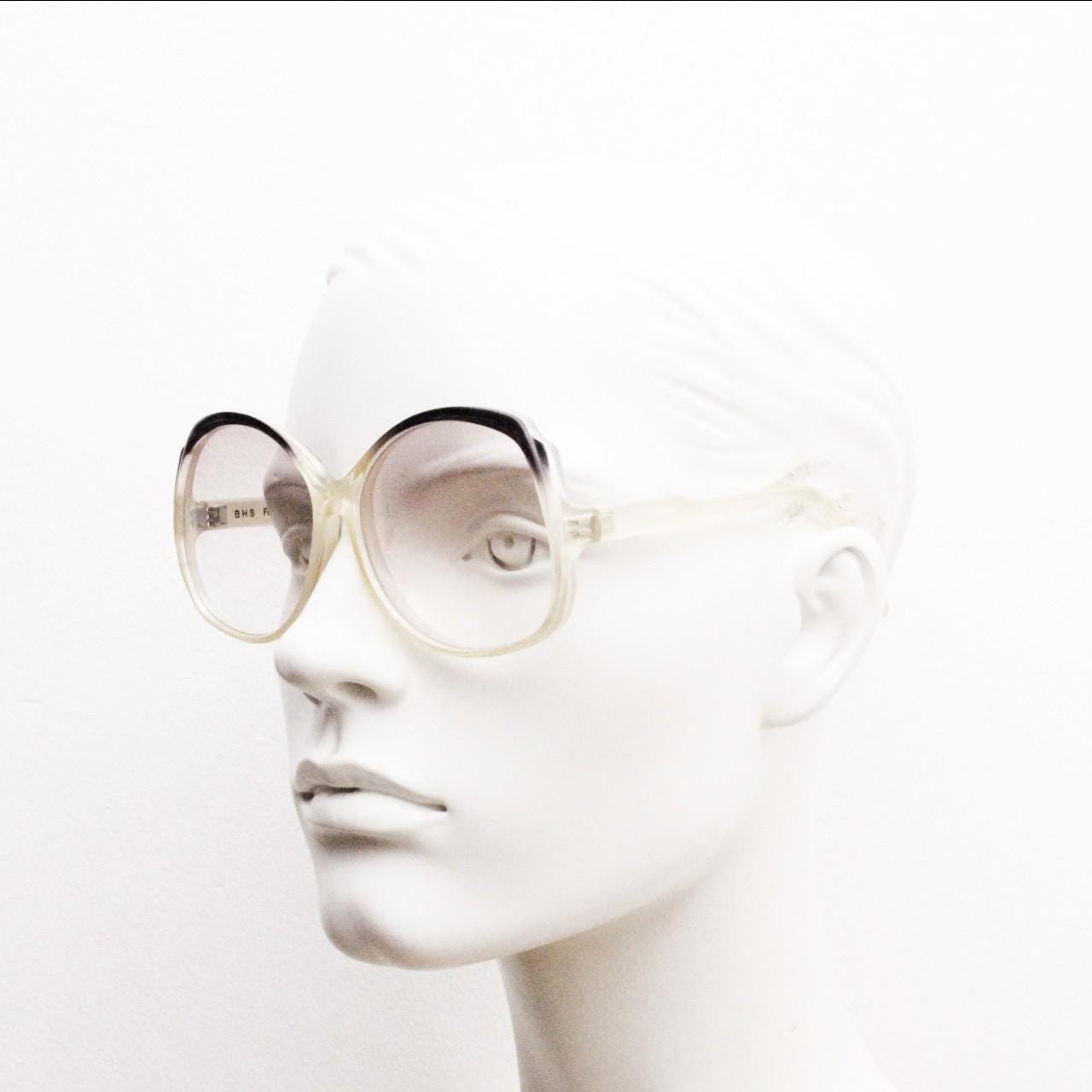 70s Vintage Oversized Sunglasses Made in France. Authentic 