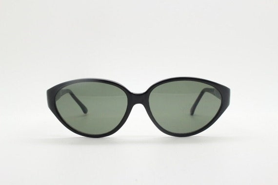 Gafas de sol estilo ojo de gato vintage de los Montura fina de acetato  negro brillante con diseño de ojo de gato de los años 50 y lentes
