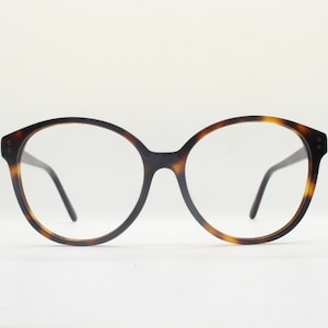 80s vintage oversized round glasses. High grade unbranded tortoise acetate optical frames. Prescription eyeglasses. Womens RX Spectacles