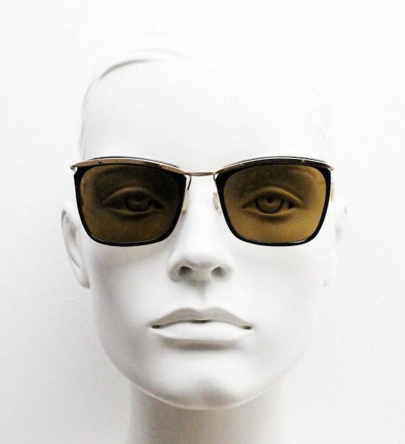 Vintage 50s rectangular sunglasses. Classical per… - image 1