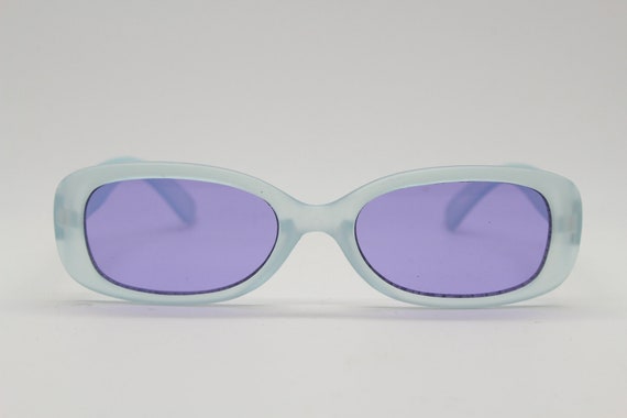 Kid's Y2K vintage sunglasses. Transparent frosted… - image 2