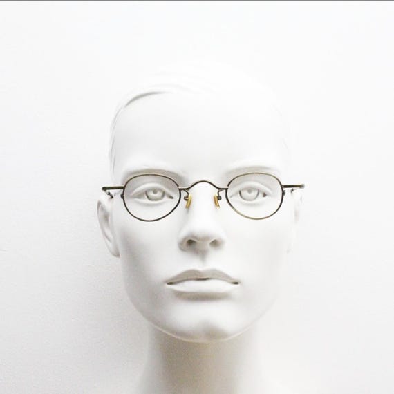 Retro Oval Glasses, Small Metal Frame Glasse Retro Small Oval Titanium Eyeglasses Frames Vintage Full Rim  main image 4