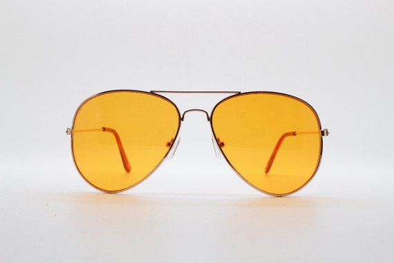 70s Aviator Specs Yellow Lens Disco Glasses 70s Aviator Specs Yellow Lens Disco Glasses