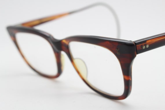 Vintage 40s slim wayfarer design glasses with fle… - image 3