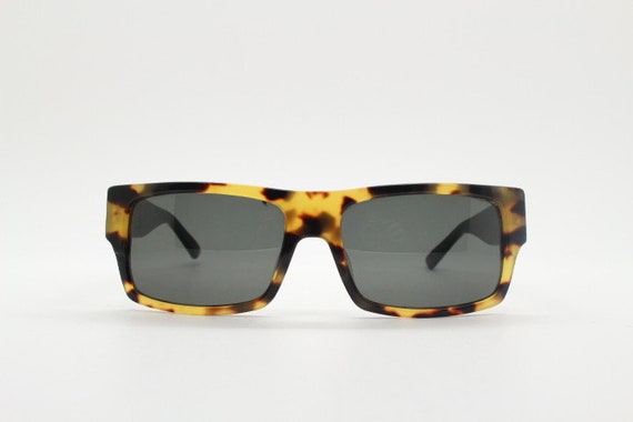 90s vintage thick framed rectangular low profile … - image 2