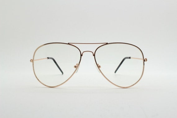 BoohooMAN Plastic Aviator Clear Lens Sunglasses in Brown for Men | Lyst UK