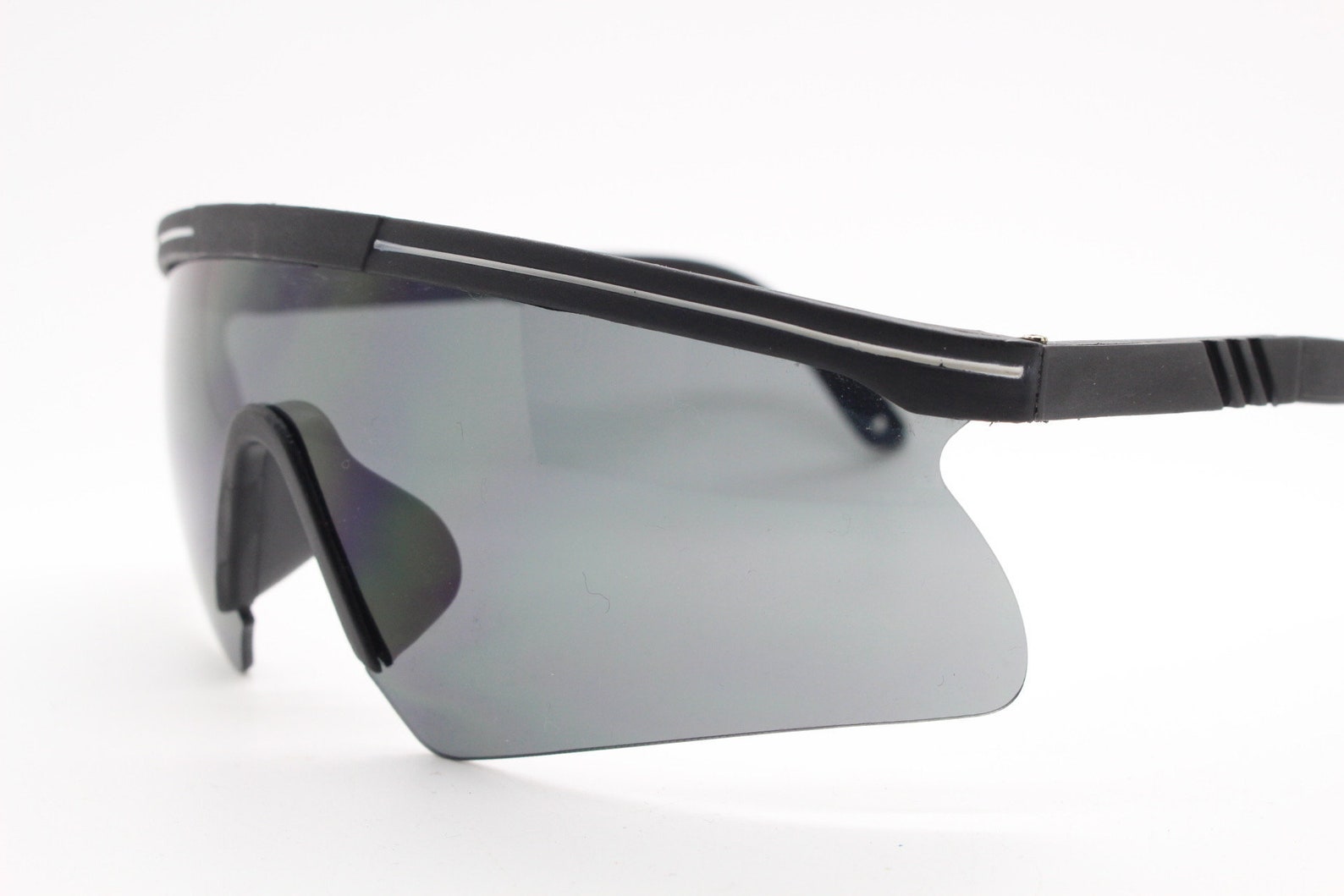 80s Vintage Visor Shield Sunglasses. Black Mini Mask With Etsy