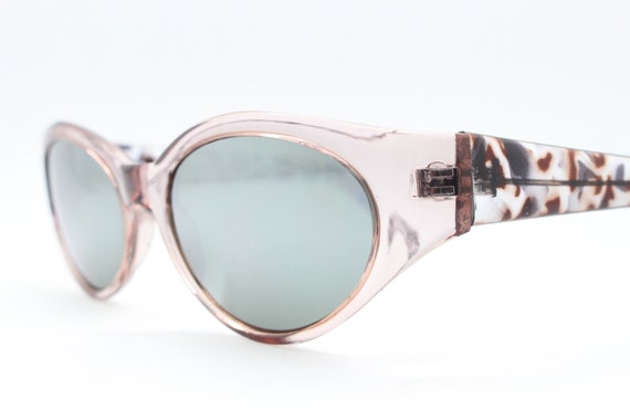 90s vintage wraparound sunglasses. NOS transparen… - image 5