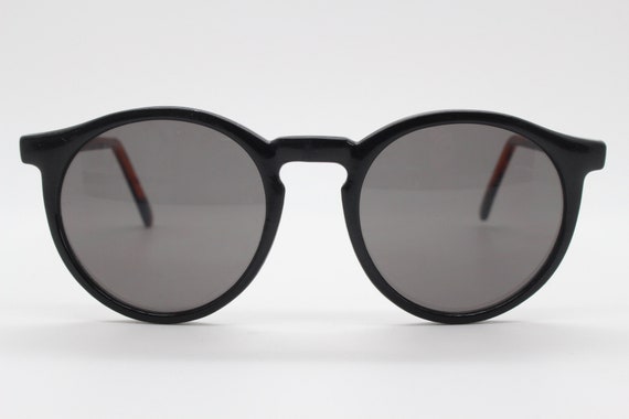 90s vintage black round sunglasses. 30s 40s style… - image 3