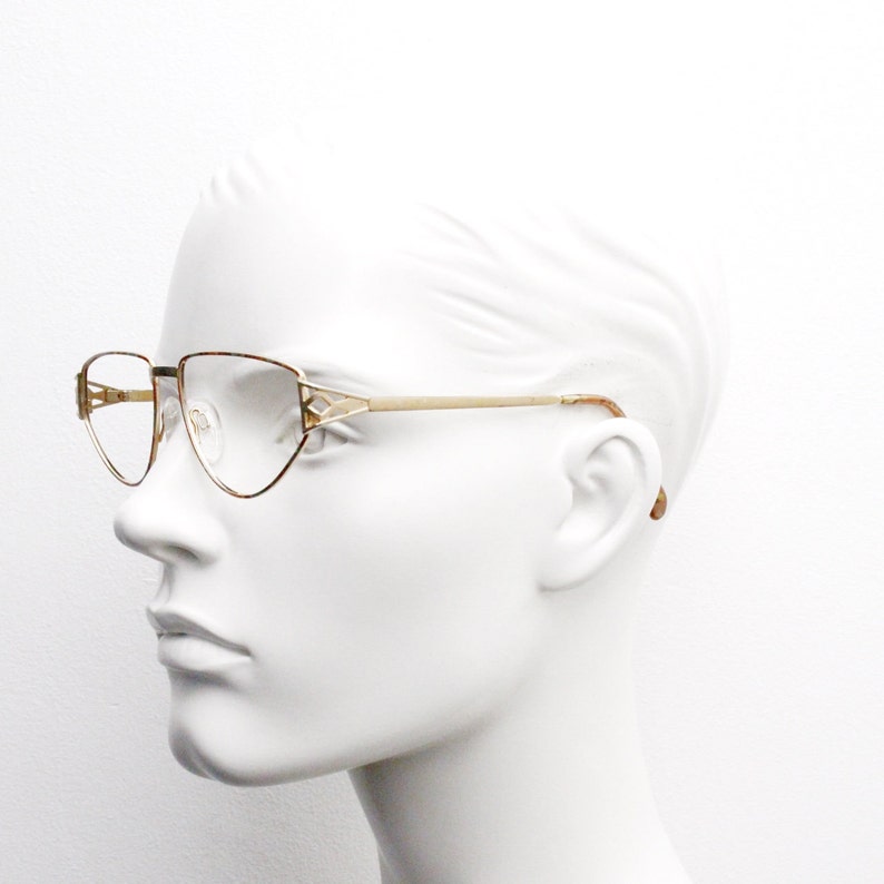 Exquisite autumnal metallic cateye optical frames Women/'s prescription eyeglasses 80s vintage cat eye glasses RX spectacles