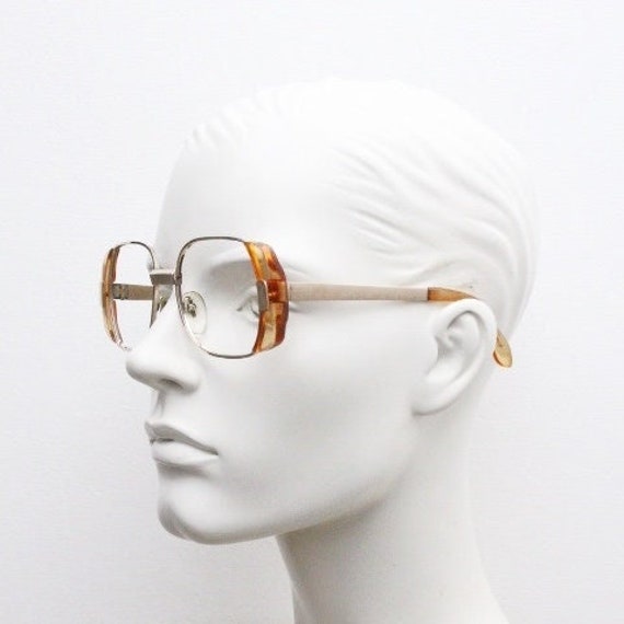 Neostyle 70s Vintage Square Aviator Eyeglasses. Gold Frame  display picture 3